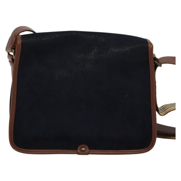 Burberrys Shoulder Bag Suede Leather Navy Auth BA2419 - Picture 3 of 16